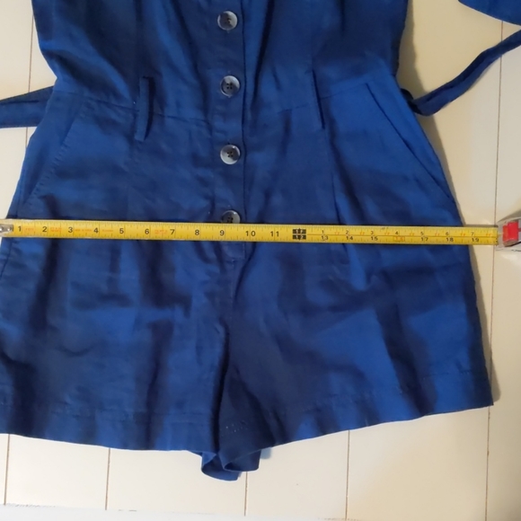 Banana Republic Linen-Cotton Puff-Sleeve Romper - Picture 7 of 8